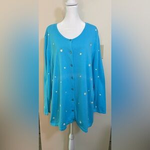 Quaker Factory Women’s Cardigan Long Sleeve Size 2X